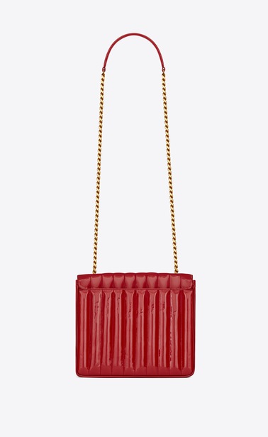 vicky large in matelassé patent leather